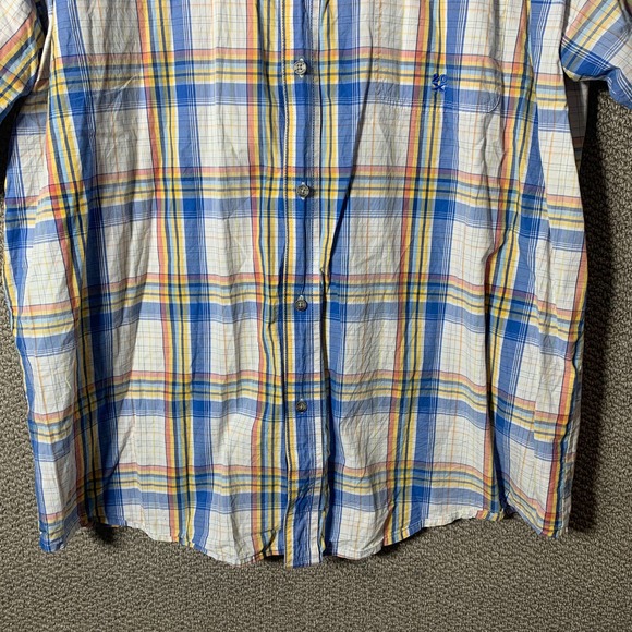 Twenty X Wrangler Mens Shirt Size XXL Blue Plaid Short Sleeve Button Down Pocket - Picture 4 of 12